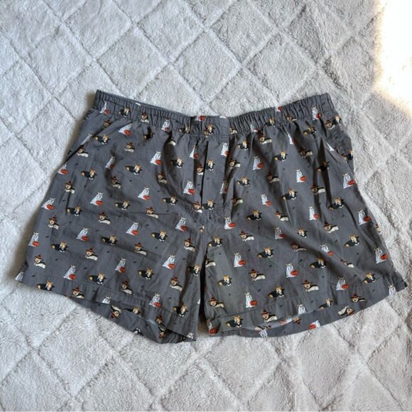 J. CREW | Printed Boxers Corgi Grey Dogs Halloween Underwear | Size Extra Large - Picture 2 of 11